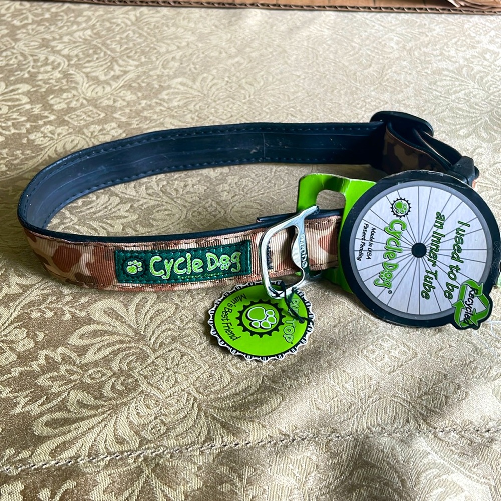 Cycledog camouflage dog collar 12”-21”